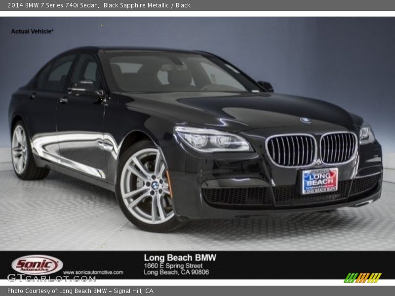 Black Sapphire Metallic / Black 2014 BMW 7 Series 740i Sedan