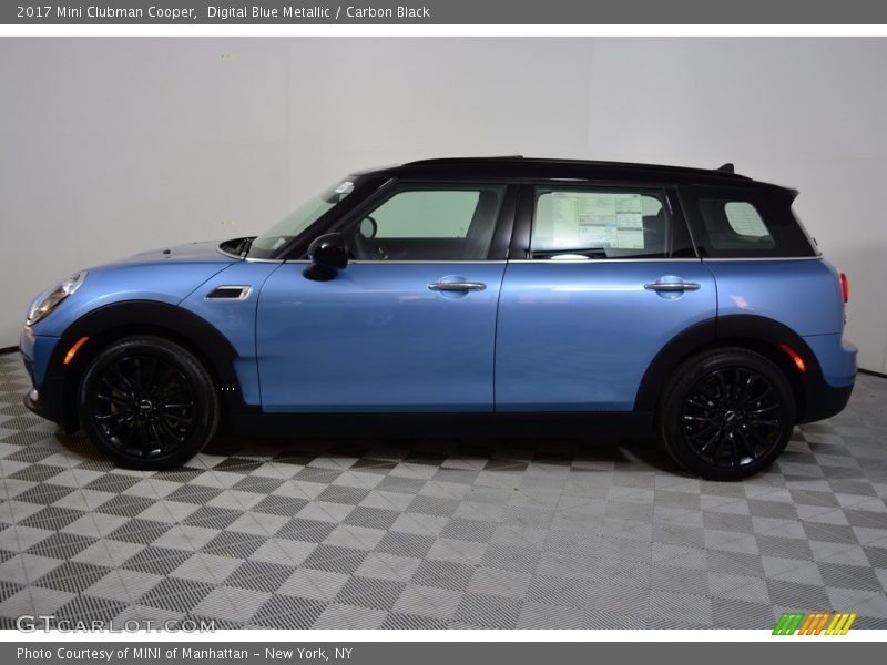Digital Blue Metallic / Carbon Black 2017 Mini Clubman Cooper