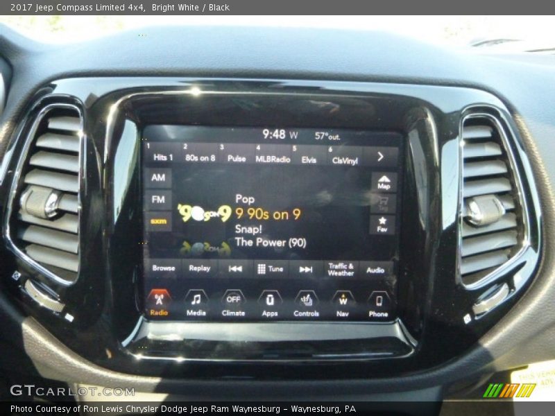 Bright White / Black 2017 Jeep Compass Limited 4x4