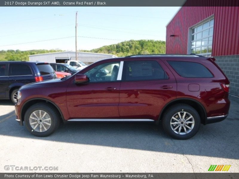 Octane Red Pearl / Black 2017 Dodge Durango SXT AWD