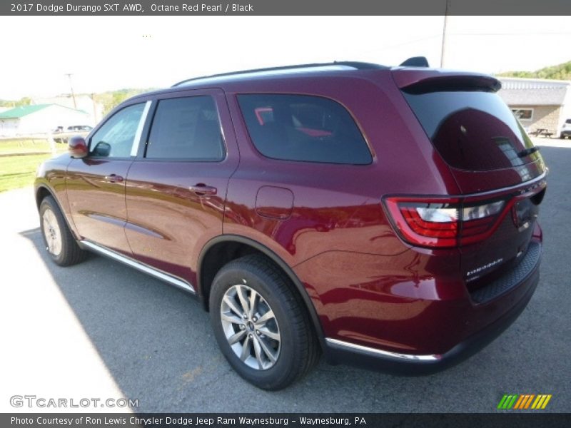 Octane Red Pearl / Black 2017 Dodge Durango SXT AWD