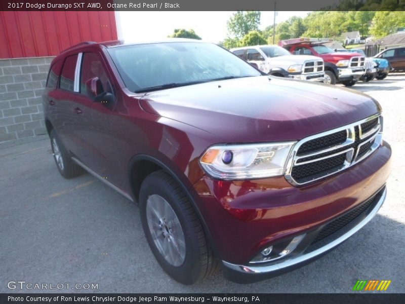 Octane Red Pearl / Black 2017 Dodge Durango SXT AWD