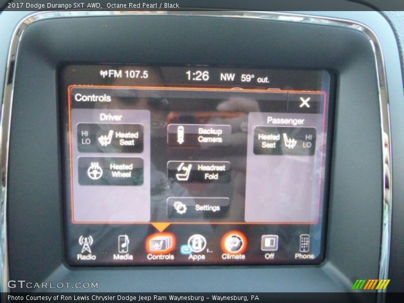 Octane Red Pearl / Black 2017 Dodge Durango SXT AWD