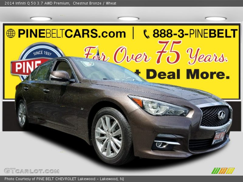 Chestnut Bronze / Wheat 2014 Infiniti Q 50 3.7 AWD Premium