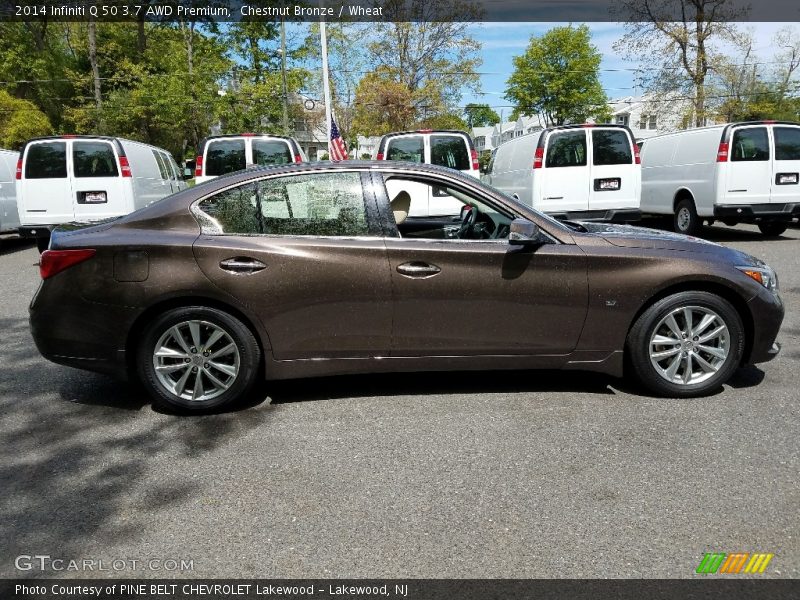 Chestnut Bronze / Wheat 2014 Infiniti Q 50 3.7 AWD Premium