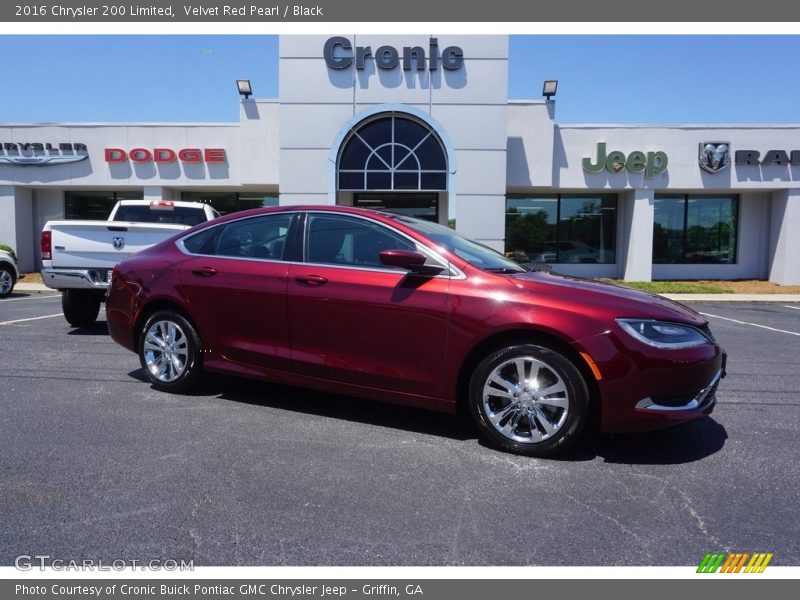 Velvet Red Pearl / Black 2016 Chrysler 200 Limited