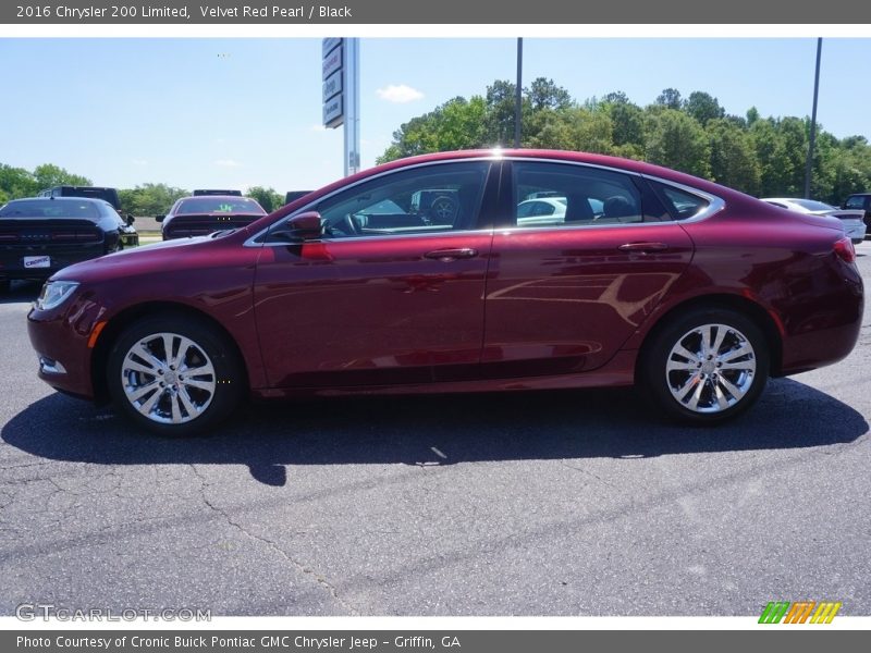 Velvet Red Pearl / Black 2016 Chrysler 200 Limited