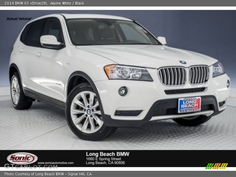 Alpine White / Black 2014 BMW X3 xDrive28i
