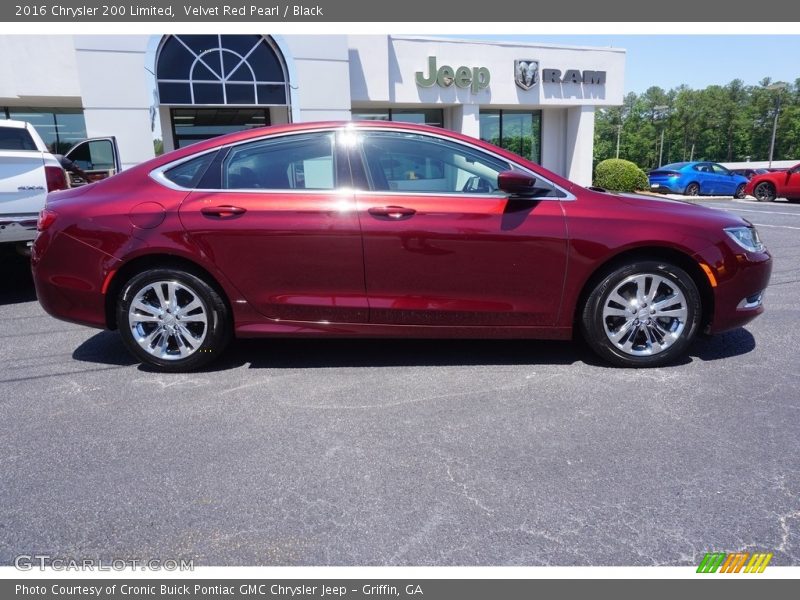 Velvet Red Pearl / Black 2016 Chrysler 200 Limited