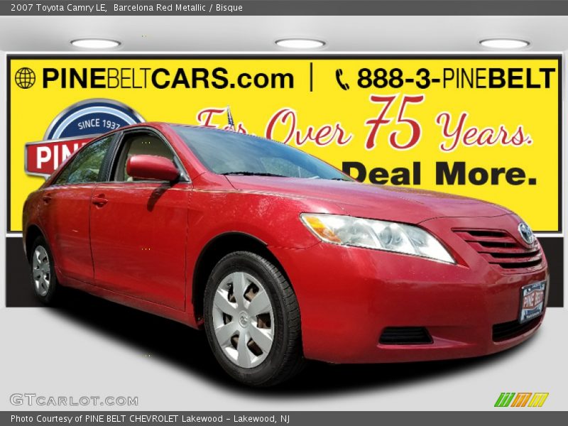 Barcelona Red Metallic / Bisque 2007 Toyota Camry LE