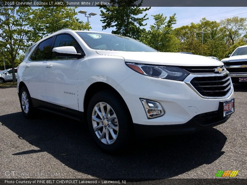 Summit White / Jet Black 2018 Chevrolet Equinox LT AWD