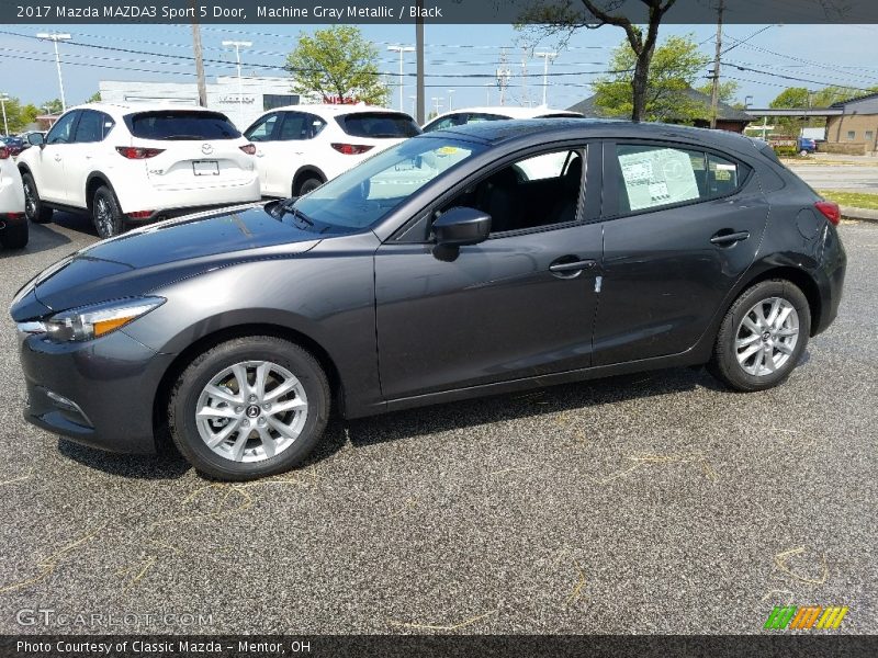 Machine Gray Metallic / Black 2017 Mazda MAZDA3 Sport 5 Door