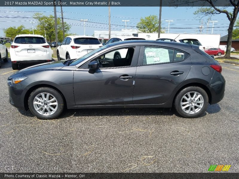 Machine Gray Metallic / Black 2017 Mazda MAZDA3 Sport 5 Door