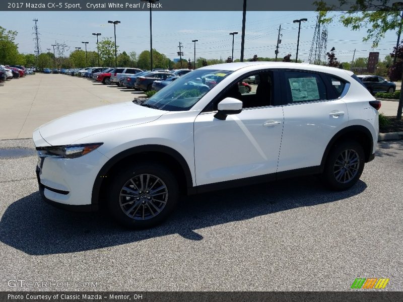 Crystal White Pearl / Black 2017 Mazda CX-5 Sport