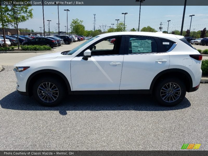 Crystal White Pearl / Black 2017 Mazda CX-5 Sport