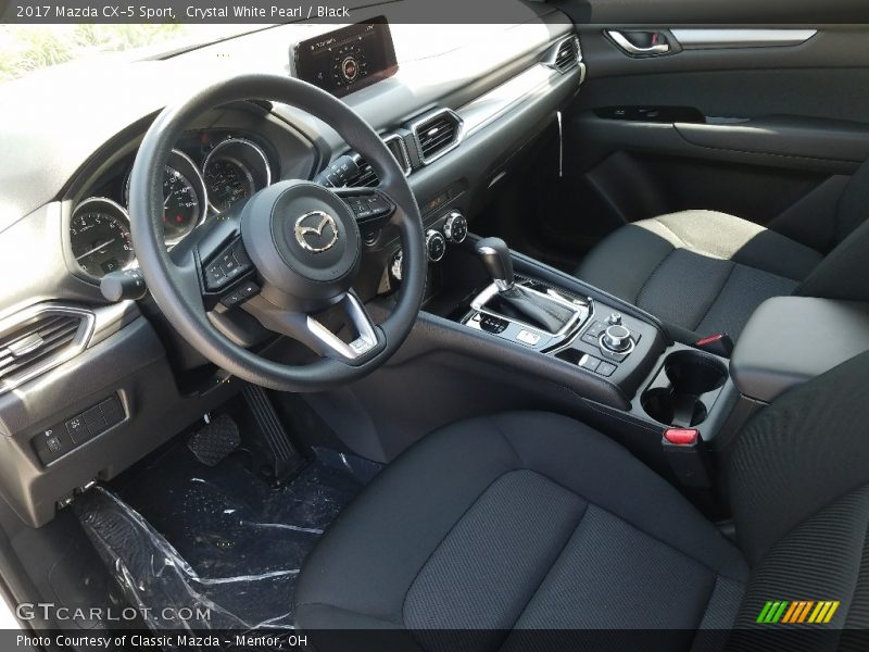 Crystal White Pearl / Black 2017 Mazda CX-5 Sport