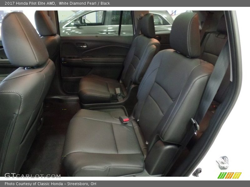 White Diamond Pearl / Black 2017 Honda Pilot Elite AWD