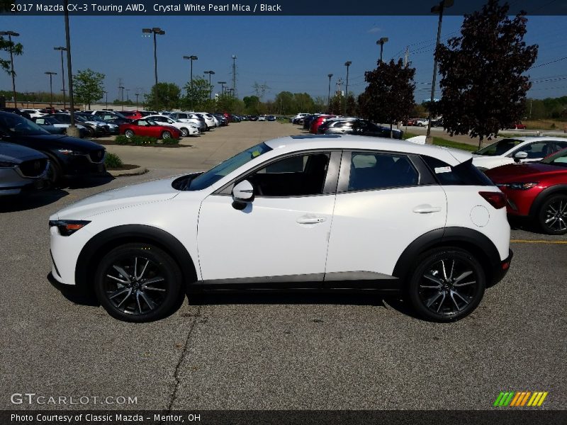 Crystal White Pearl Mica / Black 2017 Mazda CX-3 Touring AWD