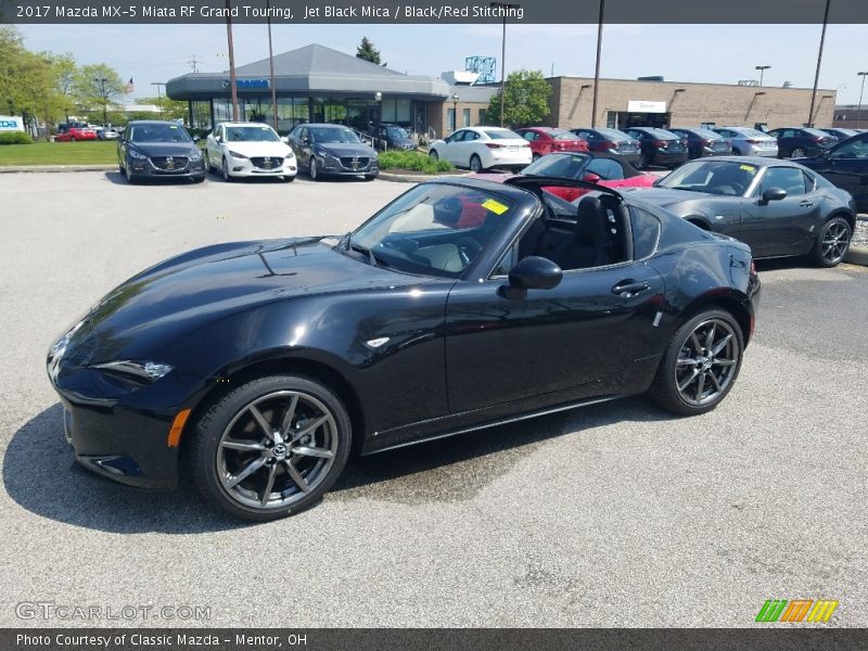 Jet Black Mica / Black/Red Stitching 2017 Mazda MX-5 Miata RF Grand Touring