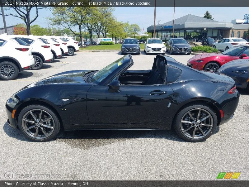 Jet Black Mica / Black/Red Stitching 2017 Mazda MX-5 Miata RF Grand Touring