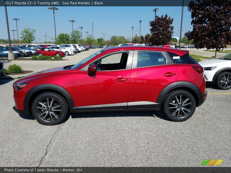 Soul Red Metallic / Black 2017 Mazda CX-3 Touring AWD