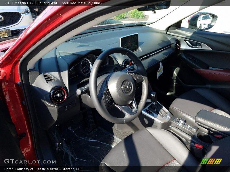Soul Red Metallic / Black 2017 Mazda CX-3 Touring AWD
