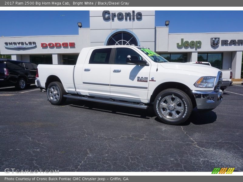 Bright White / Black/Diesel Gray 2017 Ram 2500 Big Horn Mega Cab