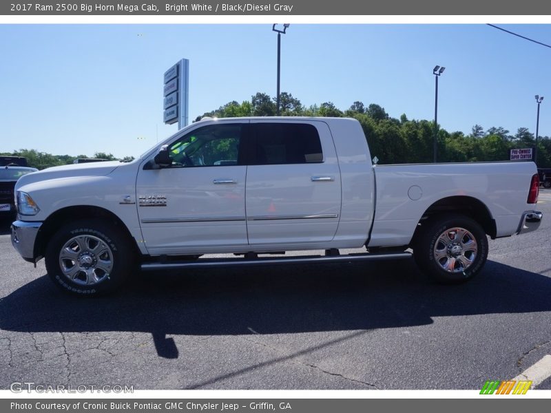 Bright White / Black/Diesel Gray 2017 Ram 2500 Big Horn Mega Cab