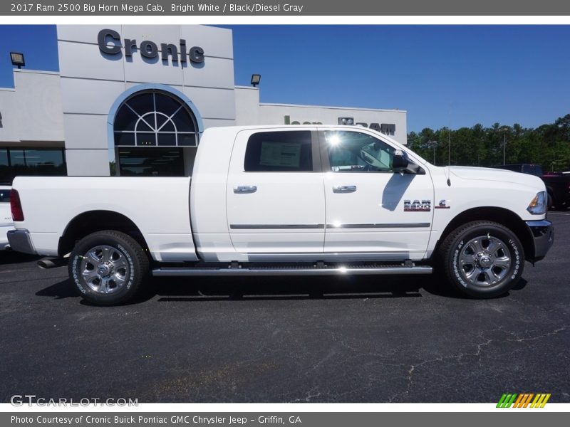 Bright White / Black/Diesel Gray 2017 Ram 2500 Big Horn Mega Cab