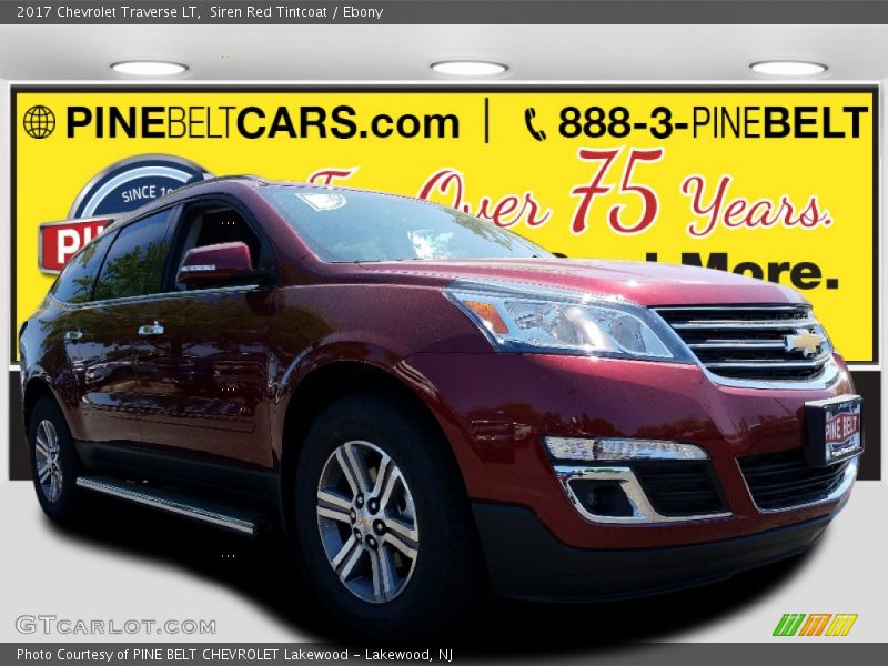 Siren Red Tintcoat / Ebony 2017 Chevrolet Traverse LT