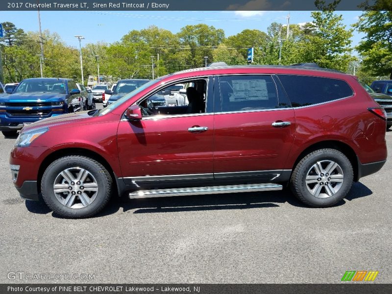 Siren Red Tintcoat / Ebony 2017 Chevrolet Traverse LT