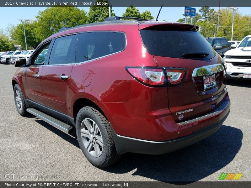 Siren Red Tintcoat / Ebony 2017 Chevrolet Traverse LT
