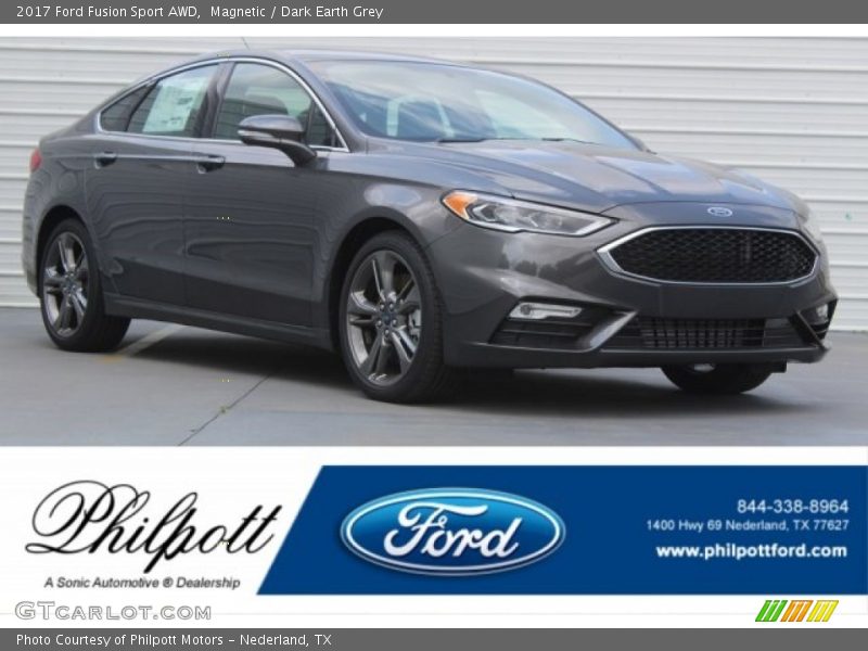 Magnetic / Dark Earth Grey 2017 Ford Fusion Sport AWD