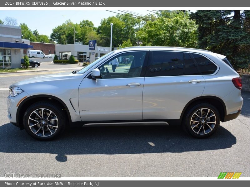 Glacier Silver Metallic / Black 2017 BMW X5 xDrive35i