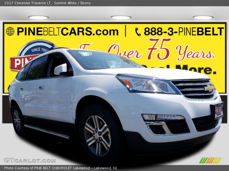 Summit White / Ebony 2017 Chevrolet Traverse LT