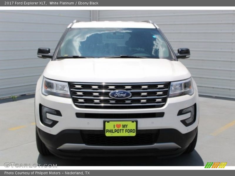 White Platinum / Ebony Black 2017 Ford Explorer XLT