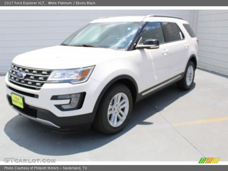 White Platinum / Ebony Black 2017 Ford Explorer XLT