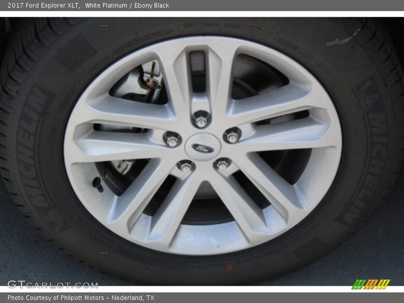 White Platinum / Ebony Black 2017 Ford Explorer XLT