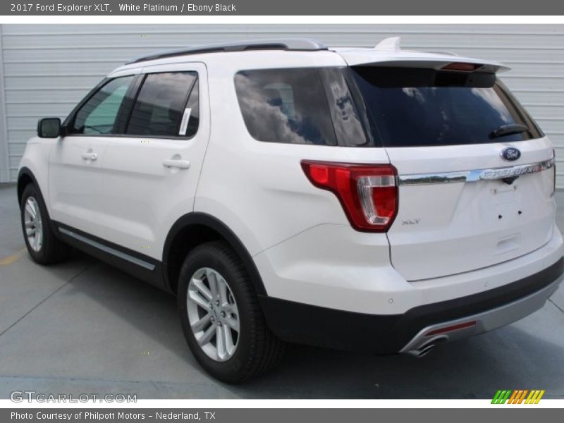 White Platinum / Ebony Black 2017 Ford Explorer XLT