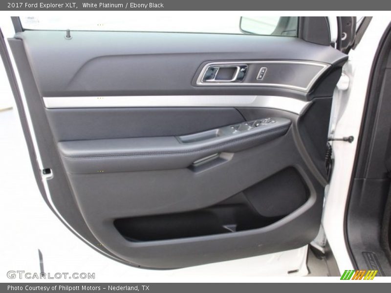 White Platinum / Ebony Black 2017 Ford Explorer XLT