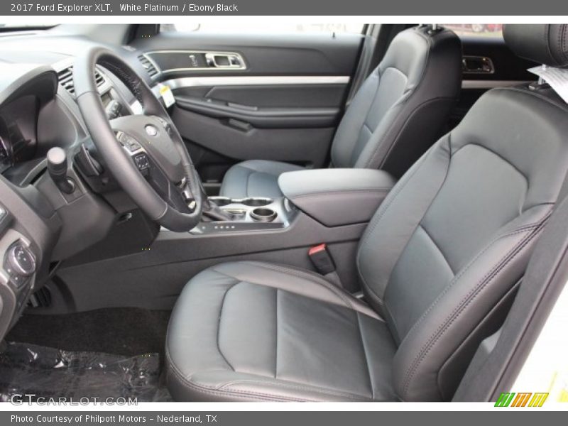 White Platinum / Ebony Black 2017 Ford Explorer XLT
