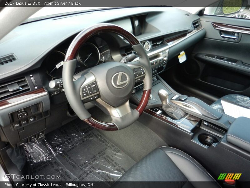 Atomic Silver / Black 2017 Lexus ES 350