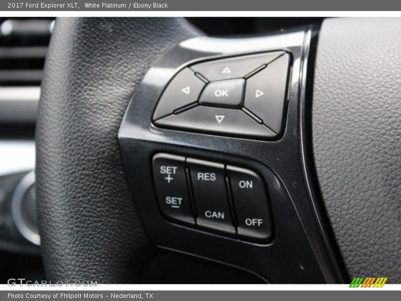 White Platinum / Ebony Black 2017 Ford Explorer XLT