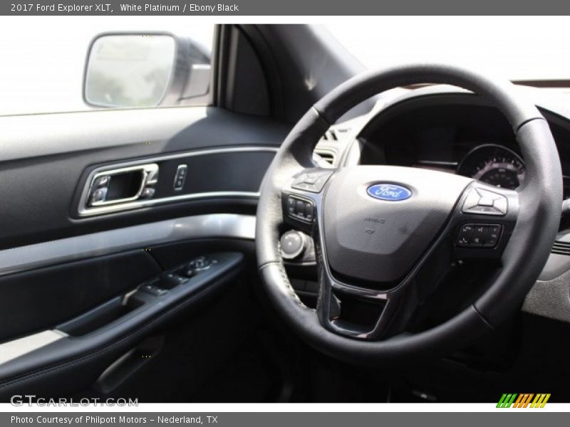 White Platinum / Ebony Black 2017 Ford Explorer XLT