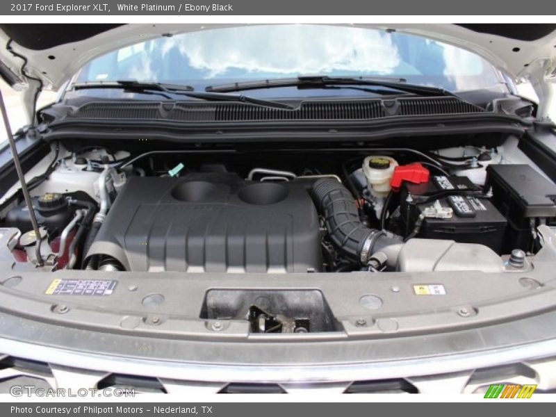 White Platinum / Ebony Black 2017 Ford Explorer XLT