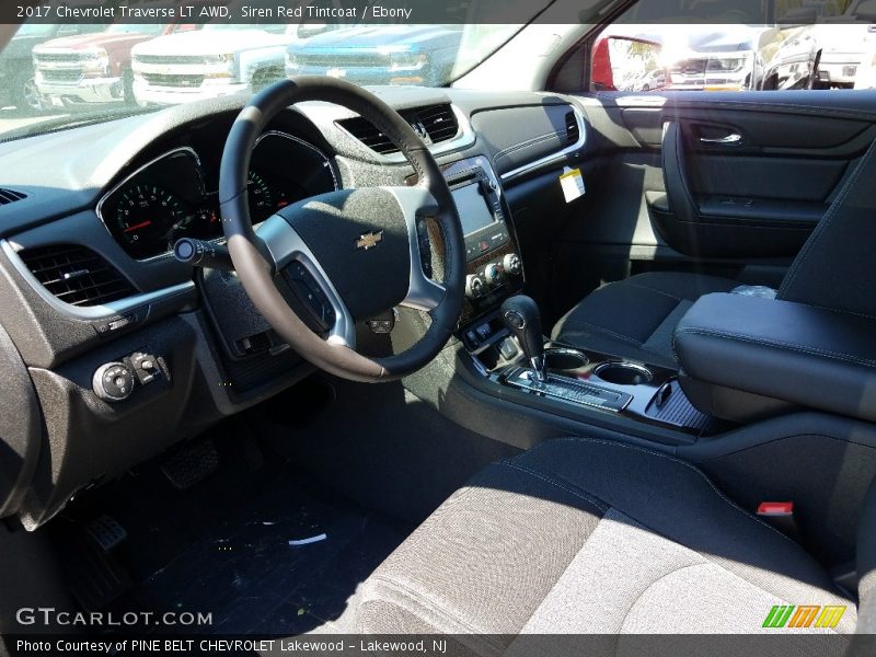 Siren Red Tintcoat / Ebony 2017 Chevrolet Traverse LT AWD