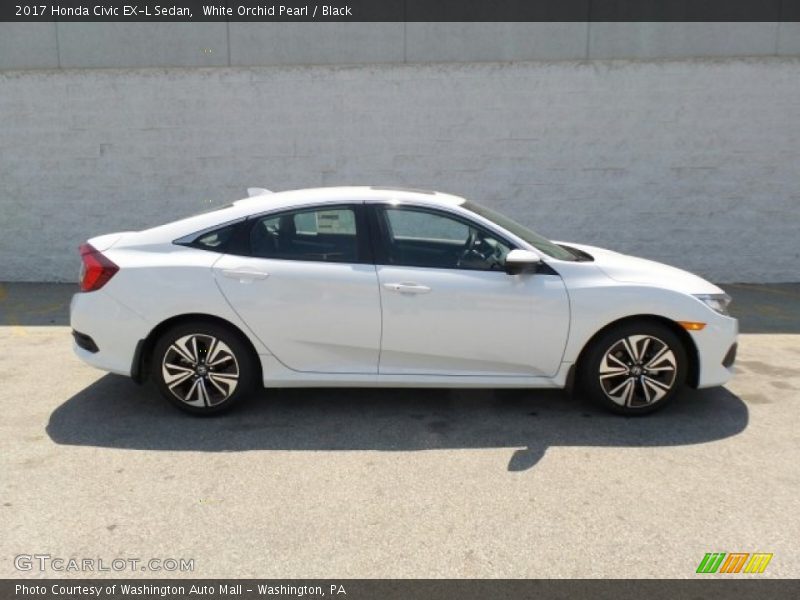 White Orchid Pearl / Black 2017 Honda Civic EX-L Sedan