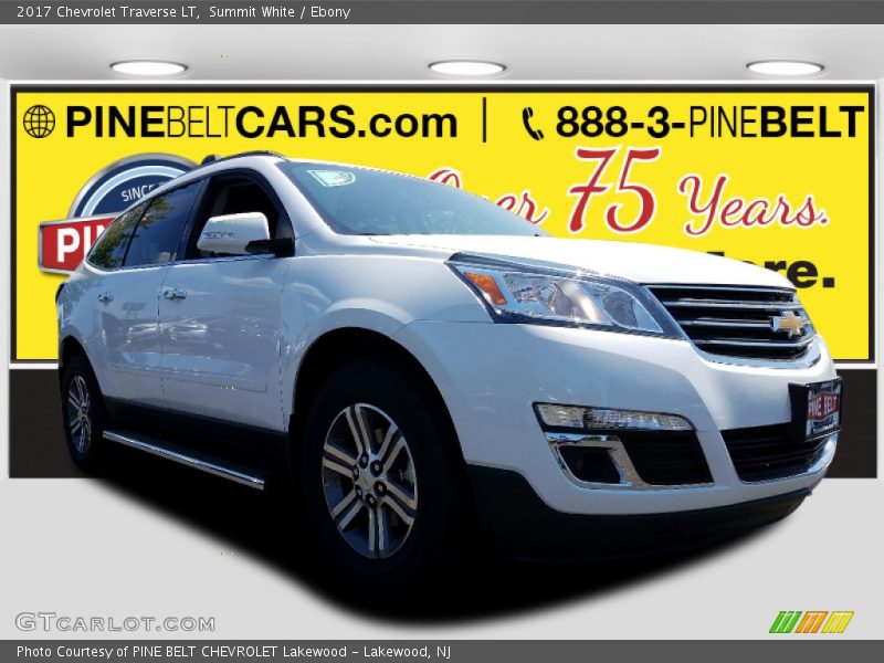 Summit White / Ebony 2017 Chevrolet Traverse LT
