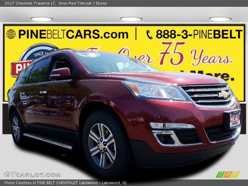 Siren Red Tintcoat / Ebony 2017 Chevrolet Traverse LT
