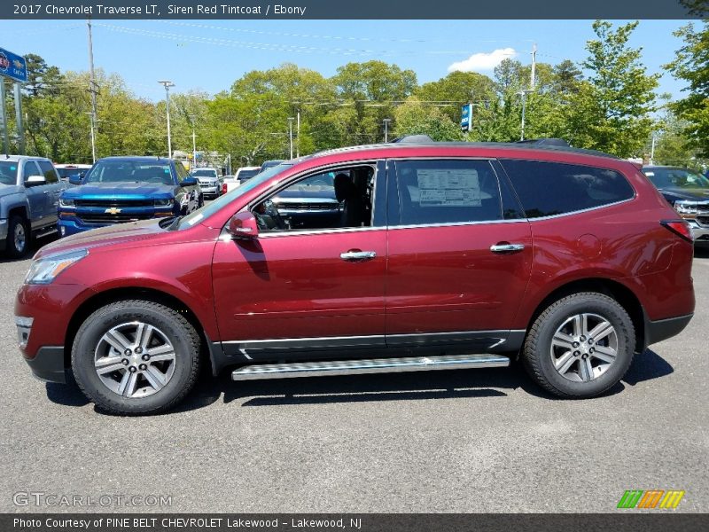 Siren Red Tintcoat / Ebony 2017 Chevrolet Traverse LT